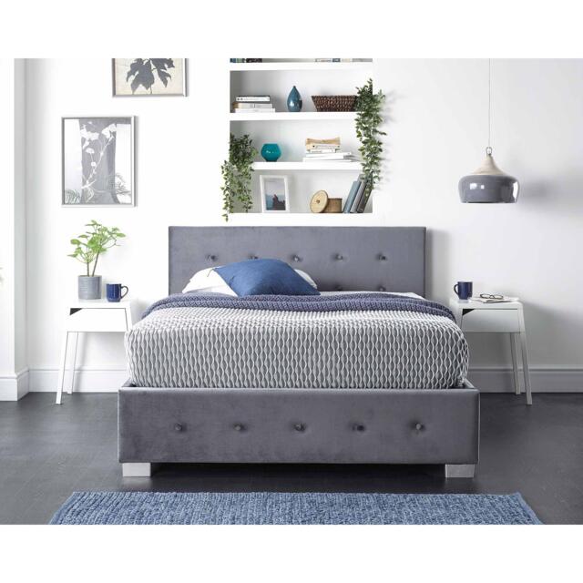 Aspire Side Opening Ottoman Storage in Grey Linen, Superk - image 1