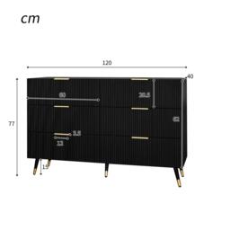 Urban Meuble Modern Chest with Gold Accents - thumbnail 6