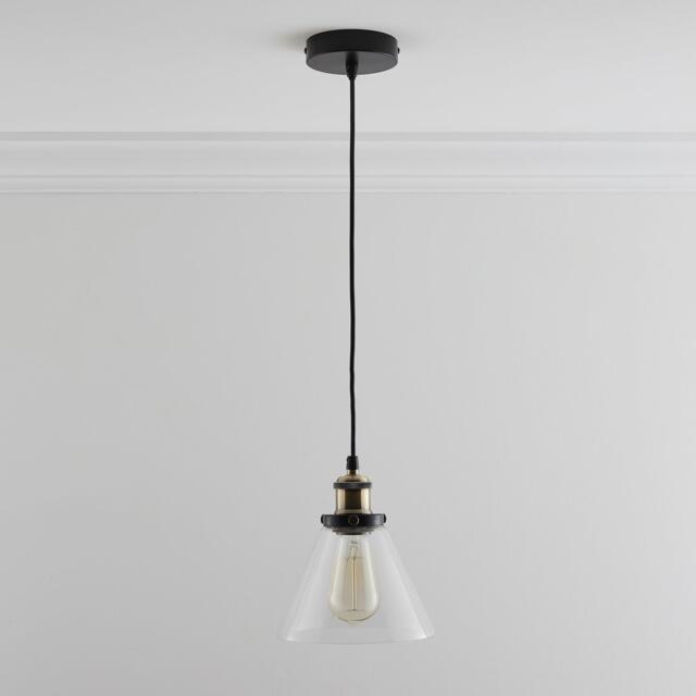 K Living Lucy One Light Hanging Clear Glass Ceiling Pendant - image 1