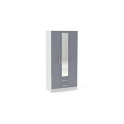 Birlea Lynx 3 Door 2 Drawer With Mirror - thumbnail 2