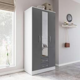 Birlea Lynx 3 Door 2 Drawer With Mirror - thumbnail 1