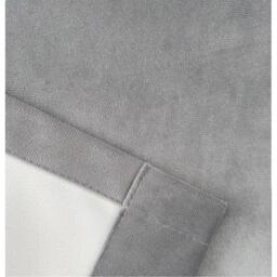 Enhanced Living Oxford Grey Velvet Blackout Tape Top Curtains - thumbnail 4