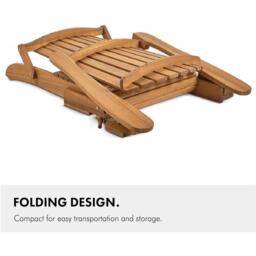 VonHaus Hudson Folding Adirondack Chair - thumbnail 9