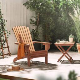 VonHaus Hudson Folding Adirondack Chair - thumbnail 4