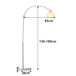 Kabinet UK Modern Arched Floor Lamp with Marble Base - thumbnail 5