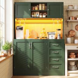Urban Meuble LED Buffet Storage Cabinet with Snack Rack