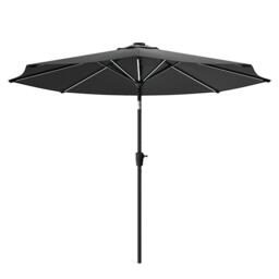 Breeins Large Solar LED Parasol without Base Dark Grey - thumbnail 3