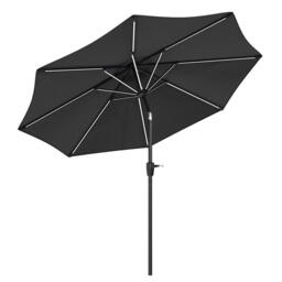 Breeins Large Solar LED Parasol without Base Dark Grey - thumbnail 4