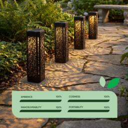 Streetwize Pack Of 4 Solar Stake Lights - thumbnail 5