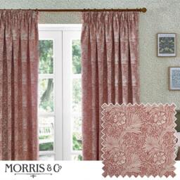 Morris and Co Marigold Fully Lined Jacquard Floral Pencil Pleat - thumbnail 1