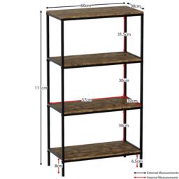 Lassic Vida Designs Brooklyn 4 Tier Bookcase - thumbnail 2