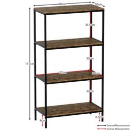 Lassic Vida Designs Brooklyn 4 Tier Bookcase - thumbnail 2