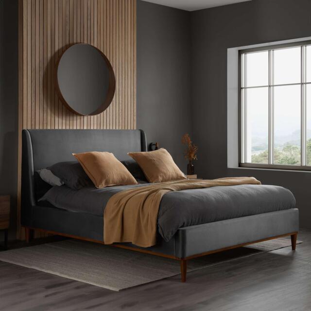 Birlea Lincoln Grey Velvet Bed