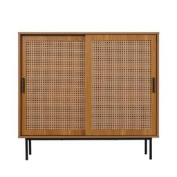 Urban Meuble Vintage Rattan Sliding Door Shoe Cabinet - thumbnail 5