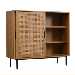 Urban Meuble Vintage Rattan Sliding Door Shoe Cabinet - thumbnail 9