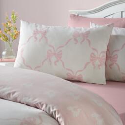 Catherine Lansfield Pretty Bows Reversible Duvet Cover Set - thumbnail 3