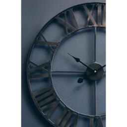 Interiors by Premier Genova 60cm Dia Black Metal Wall Clock - thumbnail 5