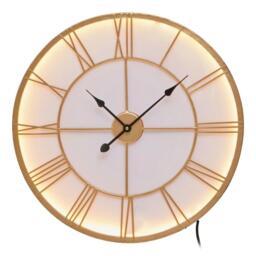 Interiors by Premier Genova 60cm Dia Black Metal Wall Clock - thumbnail 3
