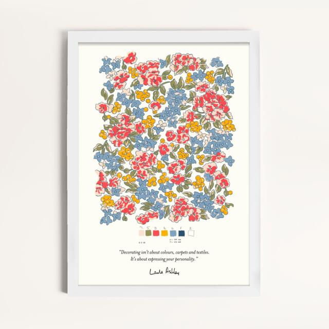 Laura Ashley Northrop Bloom Print in a White Frame - image 1