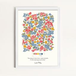Laura Ashley Northrop Bloom Print in a White Frame - thumbnail 1