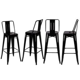 Kabinet UK 4 Set Metal Frame Retro Style High Chair Bar Stool - thumbnail 4