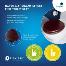 Croydex Davos Flexi-Fix Toilet Seat - thumbnail 3