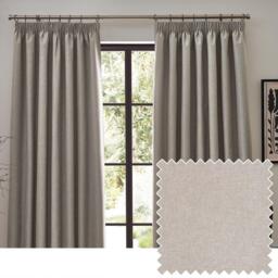 Furn Dawn Textured Blackout Pencil Pleat Curtains - thumbnail 1