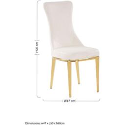 Interiors by Premier Forli White Dining Chair - thumbnail 6