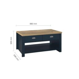 Birlea Highgate 2 Drawer Coffee Table - thumbnail 8