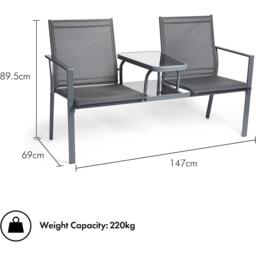 VonHaus VonHaus Textoline Loveseat - thumbnail 3