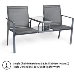 VonHaus VonHaus Textoline Loveseat - thumbnail 5