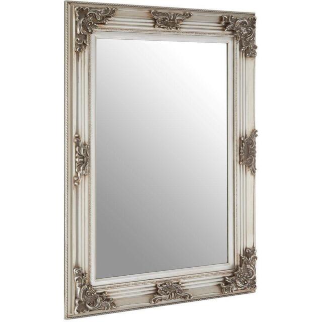 Interiors by Premier Brussels Baroque Rectangle Silver Wall Mirror - image 1