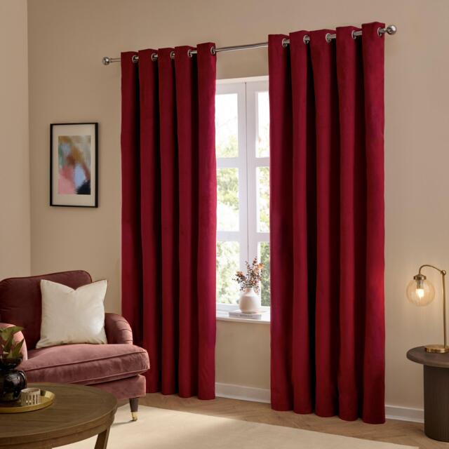 Furn The Ultimate Velvet Blackout Eyelet Curtains - image 1