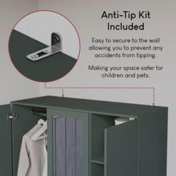 Lassic Vida Designs Riano 3 Door 2 Drawer Mirror Wardrobe - thumbnail 6