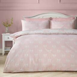 Catherine Lansfield Pretty Bows Reversible Duvet Cover Set - thumbnail 2