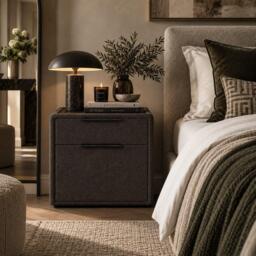 Sofa.com Cole Small Bedside Table in Brushed Matte Weave