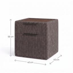 Sofa.com Cole Small Bedside Table in Brushed Matte Weave - thumbnail 3
