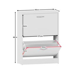 Lassic Vida Designs 2 Drawer Shoe Cabinet - thumbnail 2