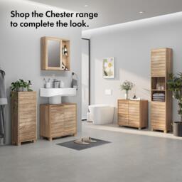 VonHaus VonHaus Bathroom Storage Cabinet – Chester Range - thumbnail 2