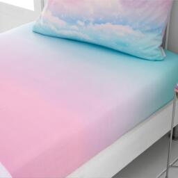 Catherine Lansfield Ombre Rainbow Clouds Fitted Sheet - thumbnail 1