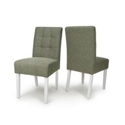 Shankar Set of 2 Moseley Weave Green Dining Chairs - thumbnail 7