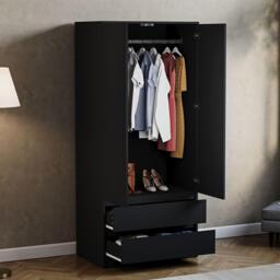 Lassic Vida Designs Denver 2 Door Wardrobe With Drawers - thumbnail 3