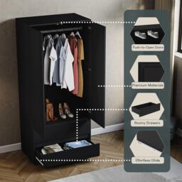 Lassic Vida Designs Denver 2 Door Wardrobe With Drawers - thumbnail 7