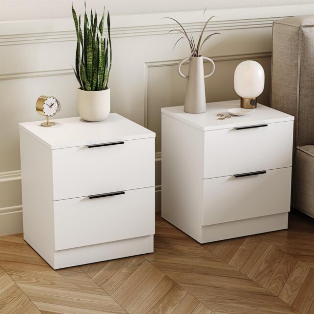 Lassic Trega 2 Drawer Bedside Chest Set Of 2 - image 1