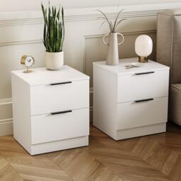 Lassic Trega 2 Drawer Bedside Chest Set Of 2 - thumbnail 1