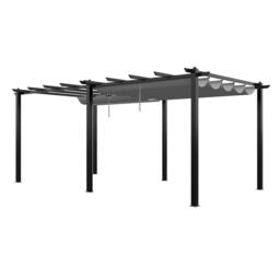 Breeins 10x20ft Aluminium Pergola with Retractable Roof - thumbnail 3
