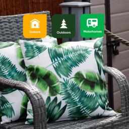 Streetwize Outdoor Botanical Palm Print Scatter Cushions - thumbnail 6