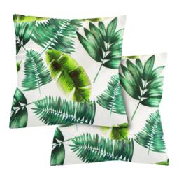 Streetwize Outdoor Botanical Palm Print Scatter Cushions - thumbnail 1