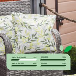 Streetwize Outdoor Green/Grey Leaf Print Scatter Cushions - thumbnail 3