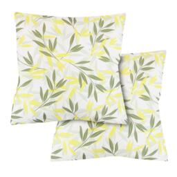 Streetwize Outdoor Green/Grey Leaf Print Scatter Cushions - thumbnail 1